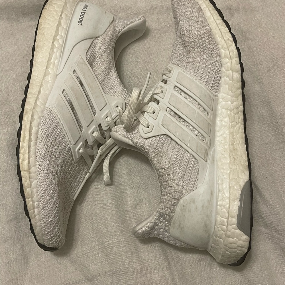 Adidas White Ultraboosts 5.0 - White/White/Core Black